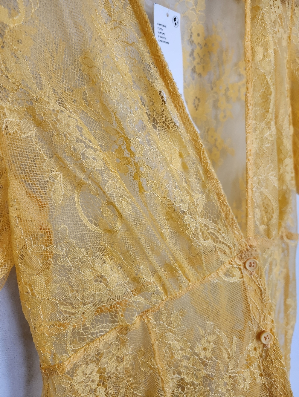 Urban Outfitters 'Connie' Sheer Lace Mini Dress Size M - Picture 7 of 9